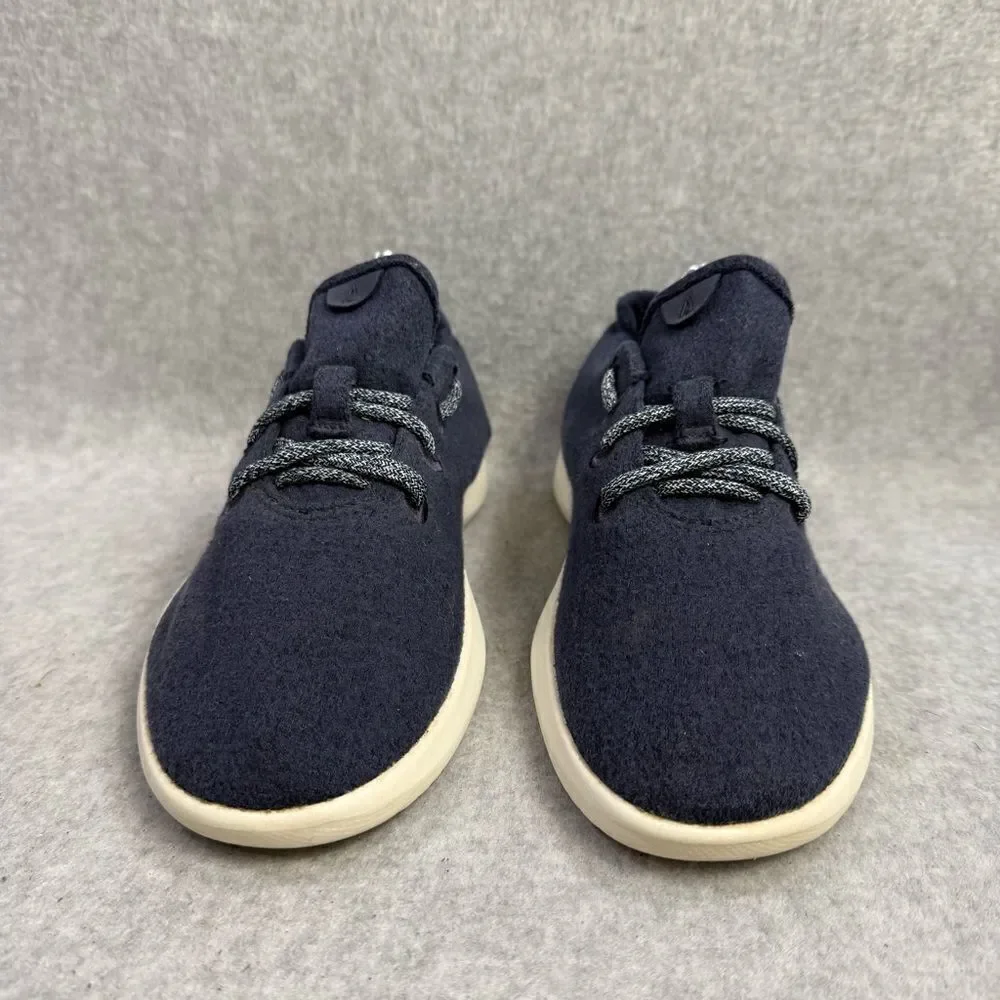 Allbirds Shoes Womens 8 Wool Runner WR Navy Blue White‎ Low Top Casual Sneakers